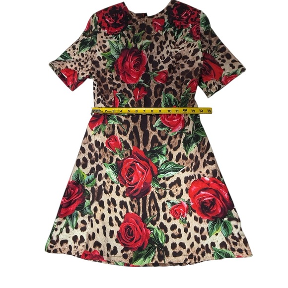 Chic Floral Leopard Mini Dress – Size S - Picture 8 of 10